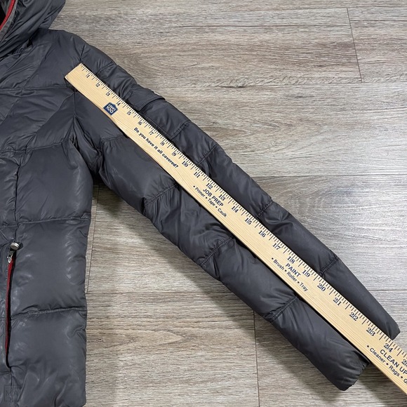 Eddie Bauer Women's Jacket Full Zip Goose Down Winter Cold Weather EB 550 M Gray - Picture 7 of 9